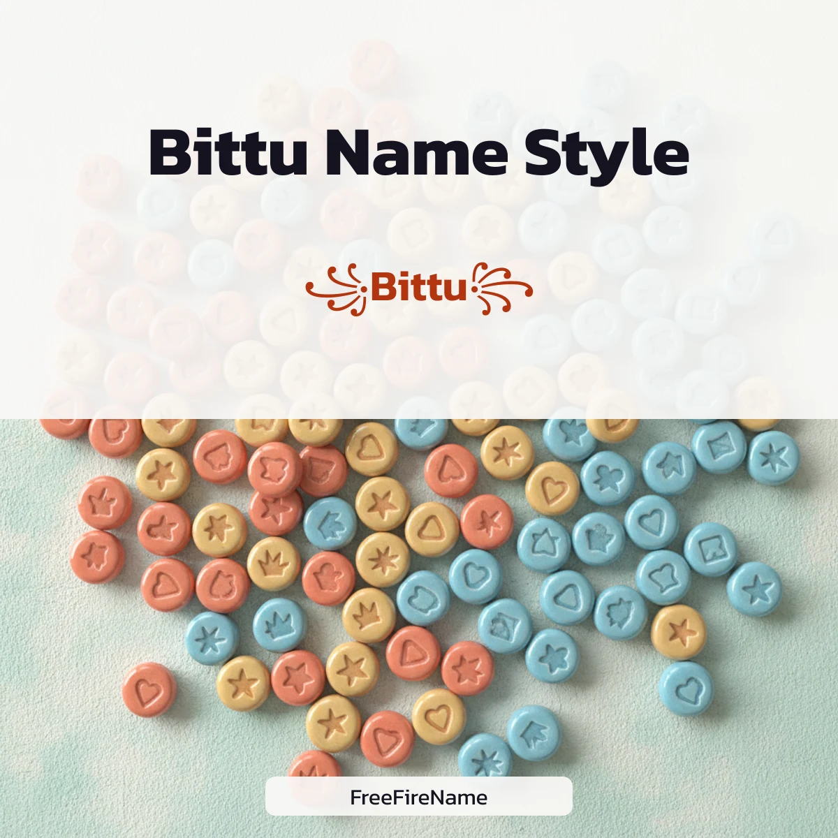 Bittu name style with symbol frames for Free Fire