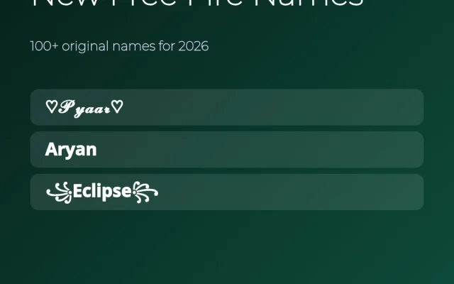 New Free Fire Names – Top Name Styles This Season