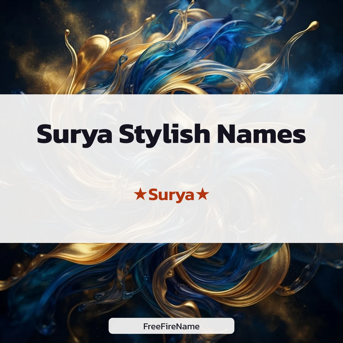Surya stylish names for Instagram and Free Fire